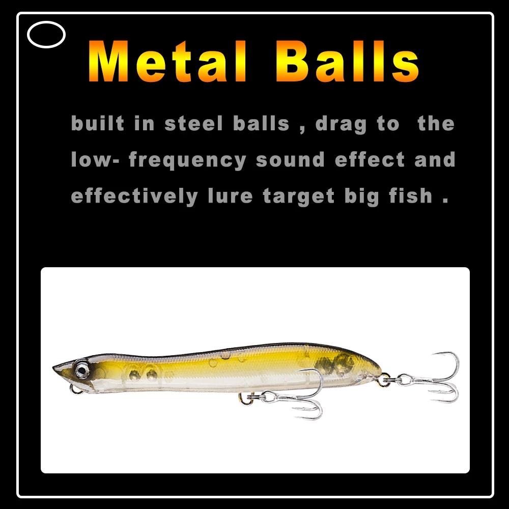AYWFISH Snakehead Topwater Popper Köder 8CM 6,2G Künstliche Angelköder Baby Popper Kleine schwimmende Tackle Walk Dog Wobbler – Detail 6