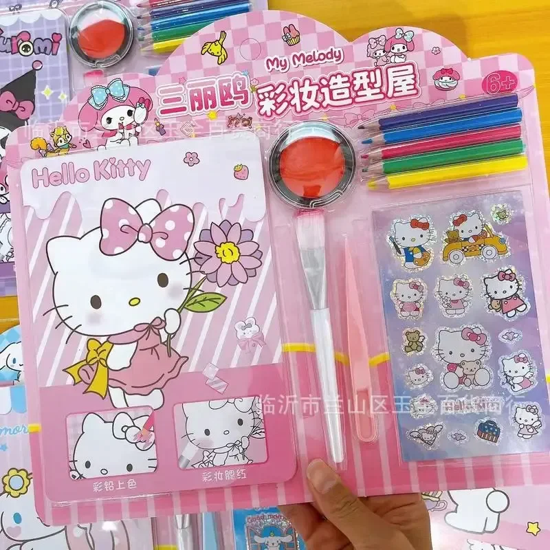 

New Kawaii Cartoon Anime Makeup Design House Diy Children's Favorite Art Drawing Stationery Set Student Art Supplies