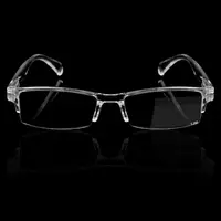 Lunettes presbytes vintage transparentes en résine argentée, monture en plastique, miroir plat, lunettes de lecture 5