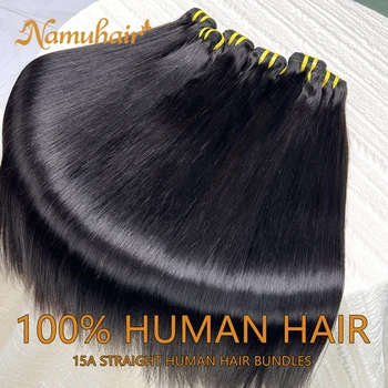 Extensioni di Capelli Umani 100% Naturali, Lisci, Non Trattati, 22-30 Pollici, Colore Naturale Vietnamita, 1/3/4 Fasci