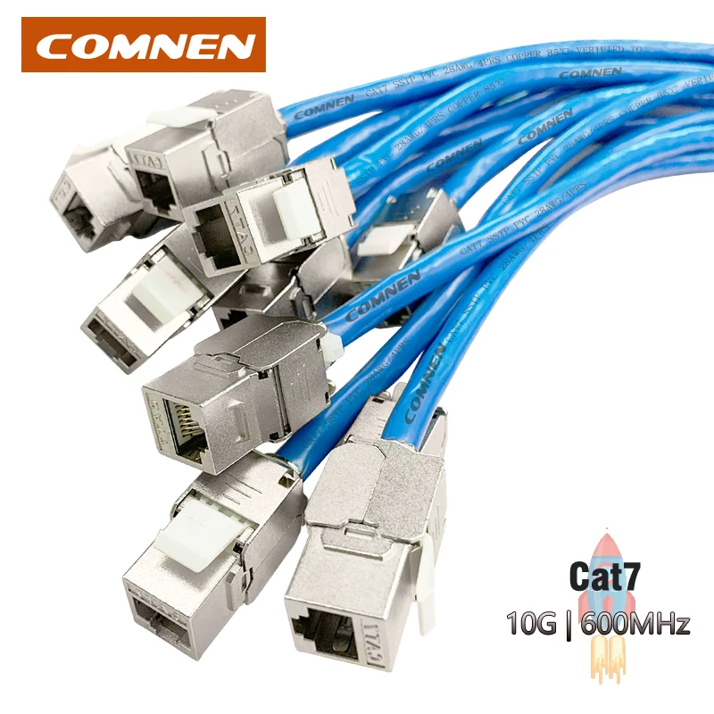 6/12/24pcs Toolless RJ45 Keystone Cat7 Shielded FTP Module Network