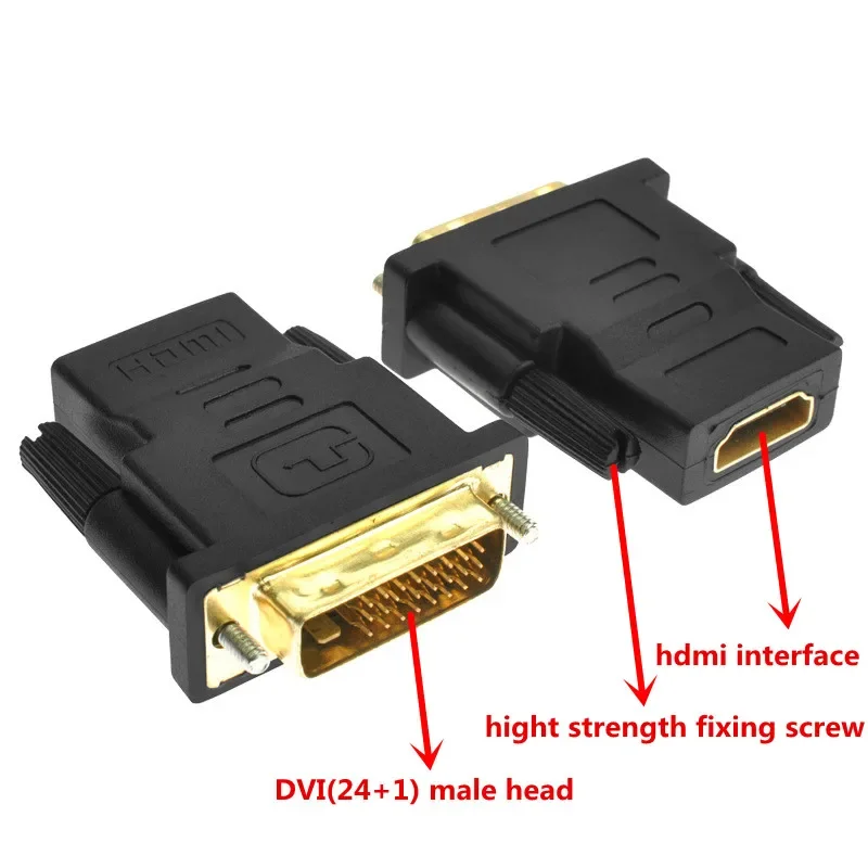 HDMI to DVI Converter DVI 24+1 Male to HDMI Female Adapter Converter Gold Plated DVI 24+1 to HDMI Converter 1080P for PC PS3 Projector HDTV