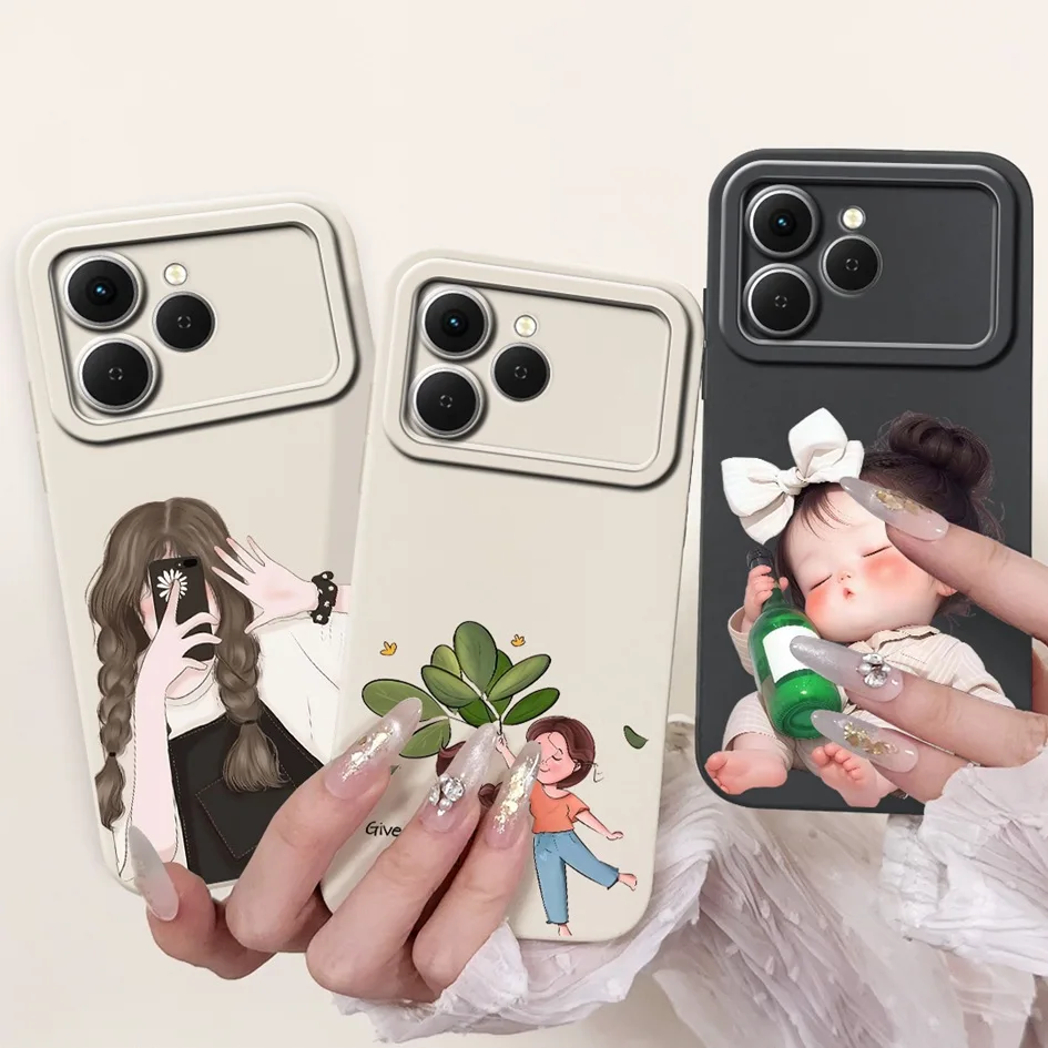 Tecno Spark 40 Cartoon Space Silicone Phone Case with Camera Protection
