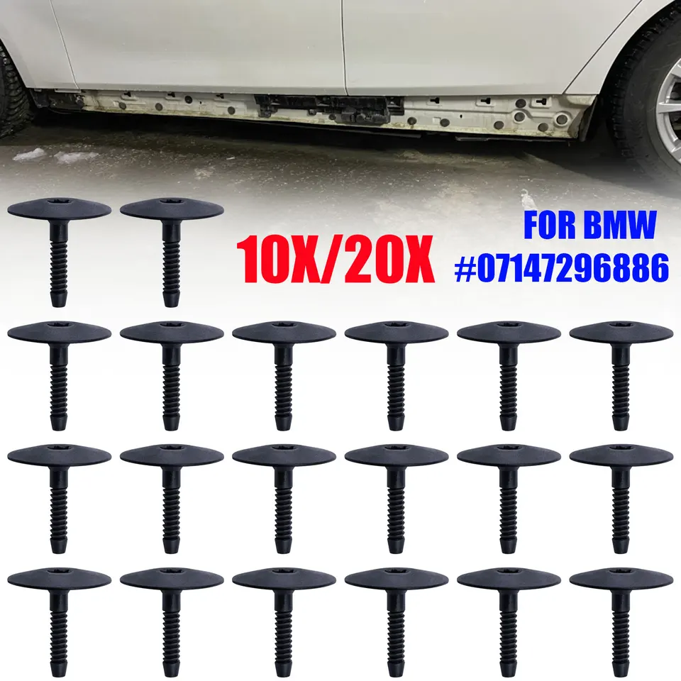 VVO 10-Pack Underbody Shield & Insulation Panel Fastener Clips For BMW - 63171367868