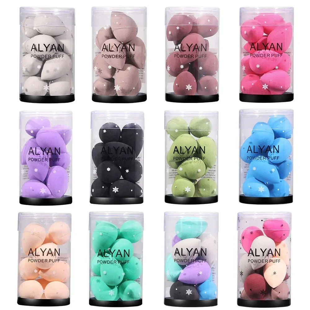 10PCS Makeup Blender Mini Beauty Egg Cylinder Wet and Dry Sponge Puff for Liquid Foundation BB Cream Beauty Makeup Accessories 2