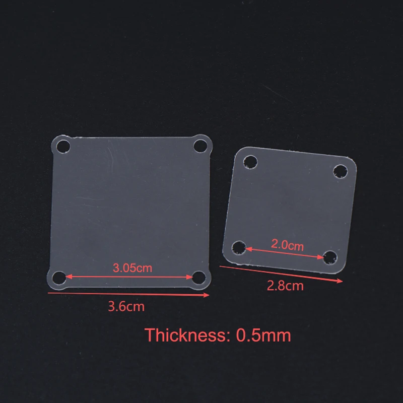 Panneaux de montage FPV transparents 20x20mm 30.5x30.5mm lot 5/10