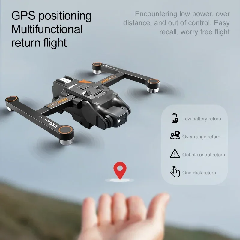 Rg700Pro Unmanned Aerial Vehicle with Screen Control Aerial Photography Dual Camera Gps Quadcopter Brushless Obstacle Avoidance