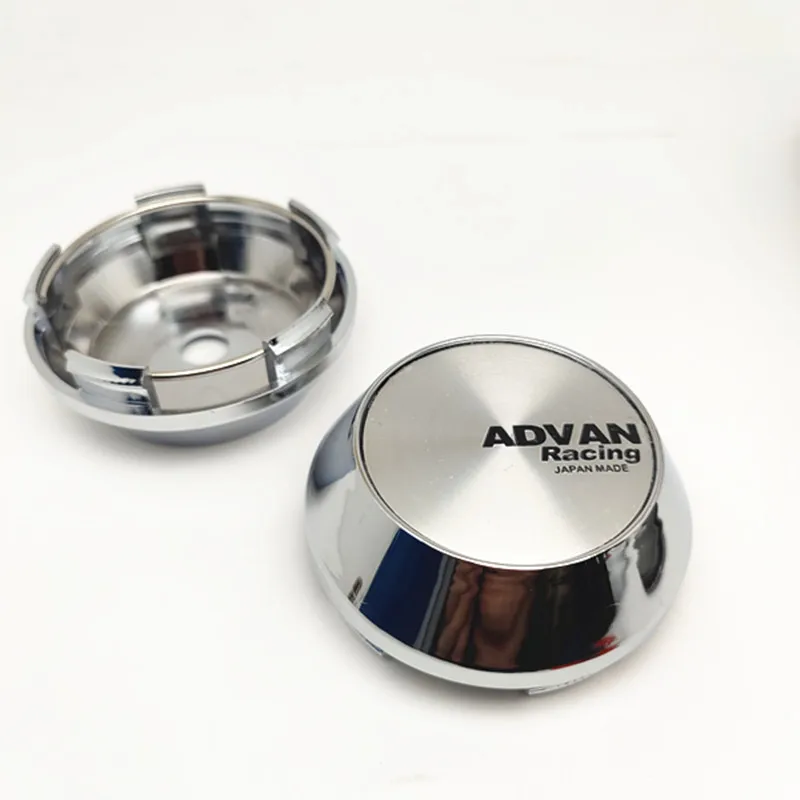 4pcs 65mm Advan Racing Wheel Center Caps Hub Car Rims Dust Proof Cover Badge Emblem Auto Styling Accessories