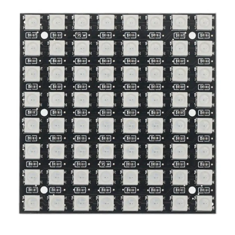 1개 내장형 풀컬러 드라이버 컬러 라이트 개발 보드 WS2812 LED 5050 RGB 8x8 64비트 LED 매트릭스 모듈 아두이노용