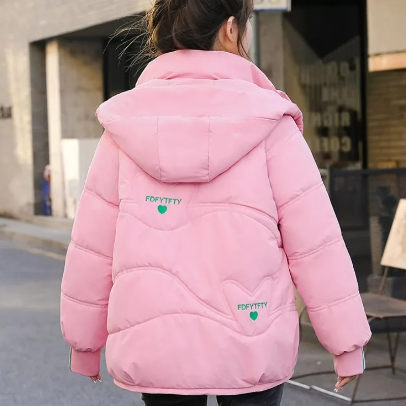 2023 New Women Down Jacket Winter Coat Female Short Parkas Loose Thick Warm Outwear Hooded Leisure Time Versatile Overcoat