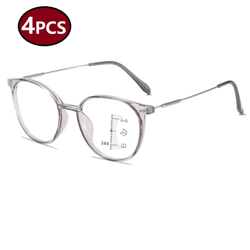 Auto-Adjusting Multifocal Reading Glasses with Clear Black Frames