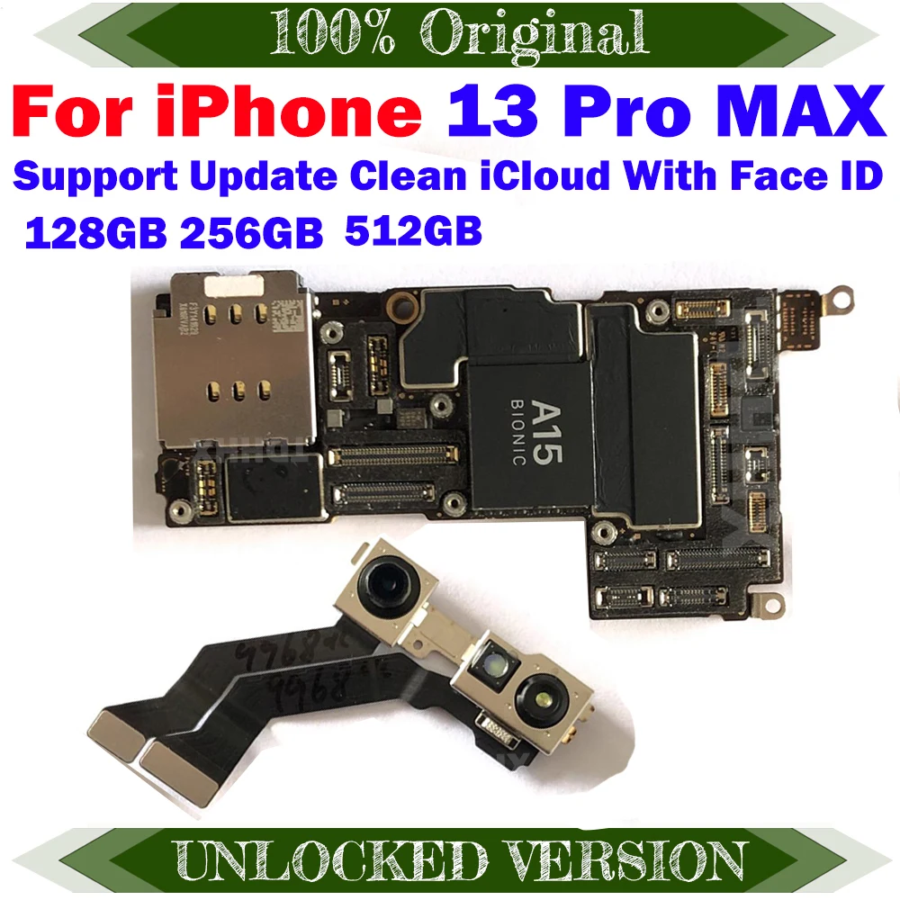 Хорошо работающая материнская плата чистая iCloud для iPhone 13 Pro MAX с распознаванием