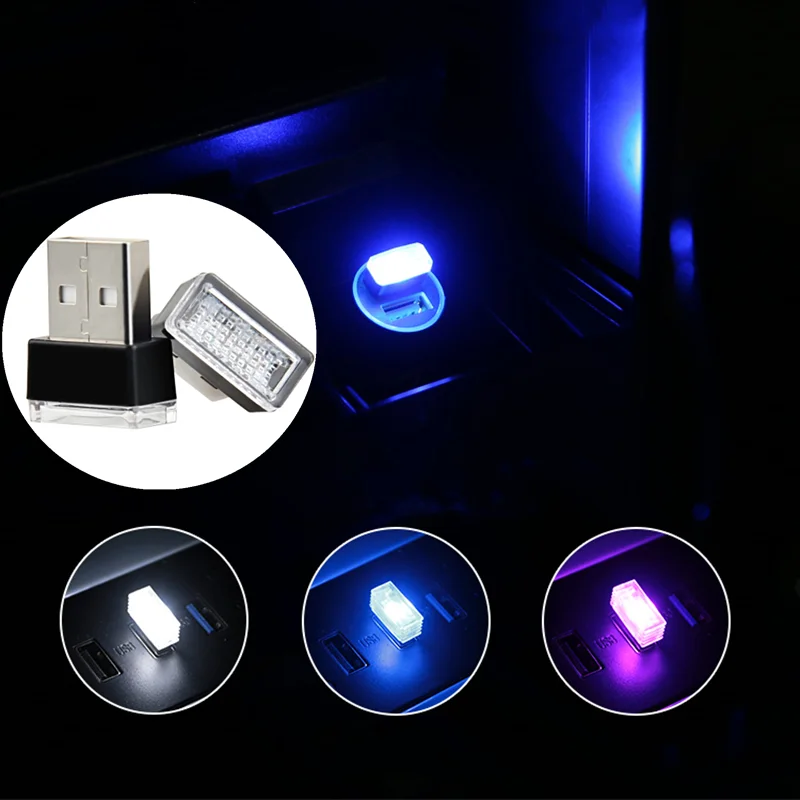5 Luci USB LED Per Auto - Mini Luce Atmosfera Blu, Alimentazione USB, Per Interni Auto E Computer - Foto 10