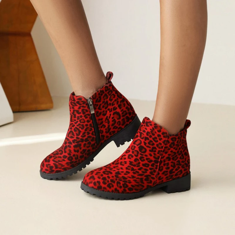 Kolnoo Handmade New Retro Style Ladies Block Heel Ankle Boots Faux Suede Leather Daily Wear Booties Evening Fashion Prom Shoes