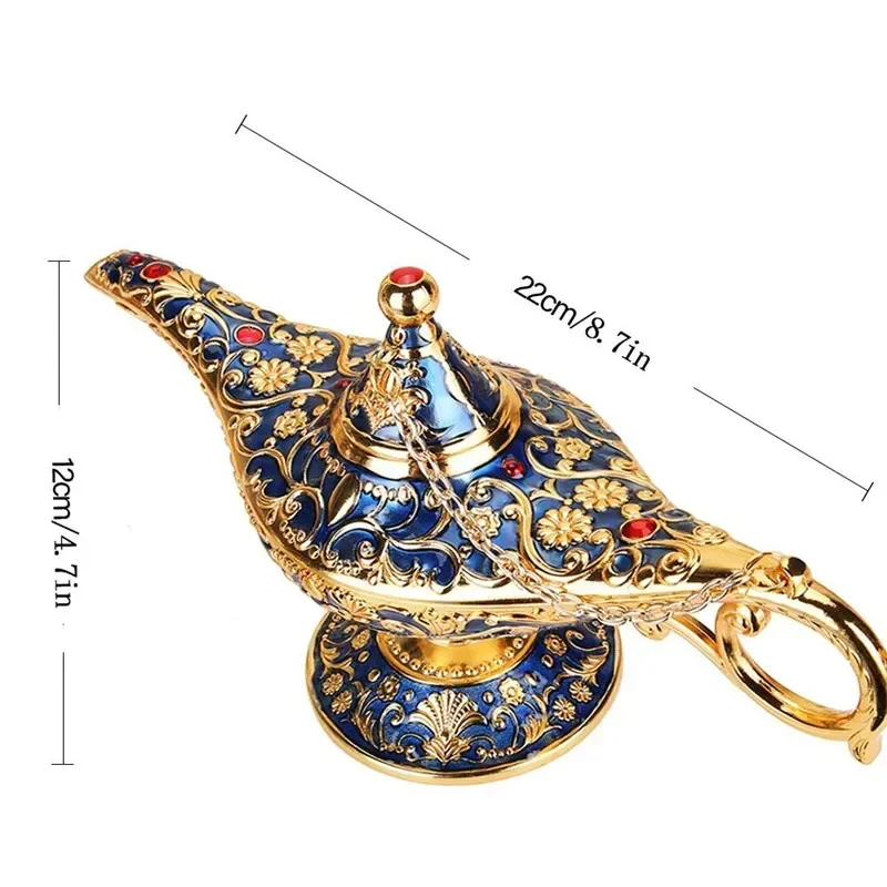 Mythical Aladdin Genie Lamp Magic Teapot Retro Home Decoration Traditional Hollow Out Fairy Tale Wishing Pot Aladdin Lamp Decor