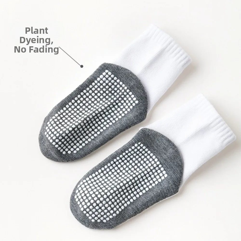 5 Paar rutschfeste Mid-Tube-Socken aus fester Baumwolle, rutschfester Greifer, Kinder-Bodensocken, klebrig, atmungsaktiv – Detail 10