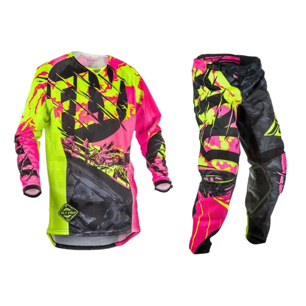 Fly Fish Conjunto de Jersey y pantalones para Motocross, traje de carreras MX, Bike, ATV, ciclismo, todoterreno, equipo de equitación, S XXL|Combinaciones| - AliExpress