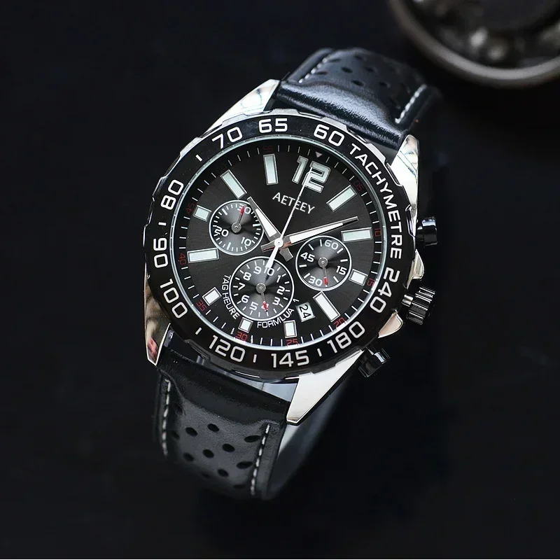 

2024 Sport Original Brand Luxury Wrist Men Watches Automatic Date Leather Strap Chronograph Quartz Daily Waterproof AAA Clocks
