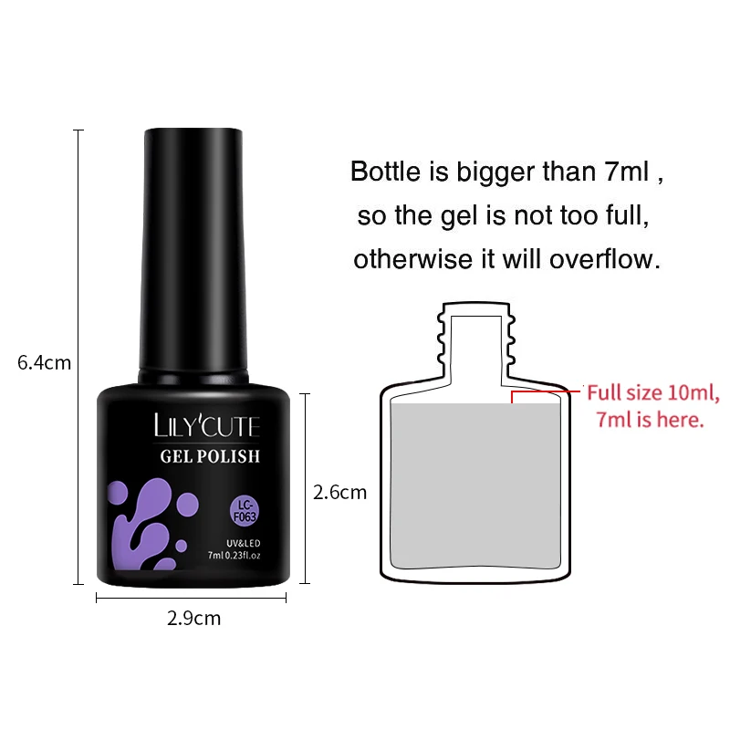 LILYCUTE 184 Colors 7ML Nail Gel Polish Semi-Permanent Glitter Soak Off Base Top Coat UV LED Nail Gel Varnish Nail Art Manicure images - 6