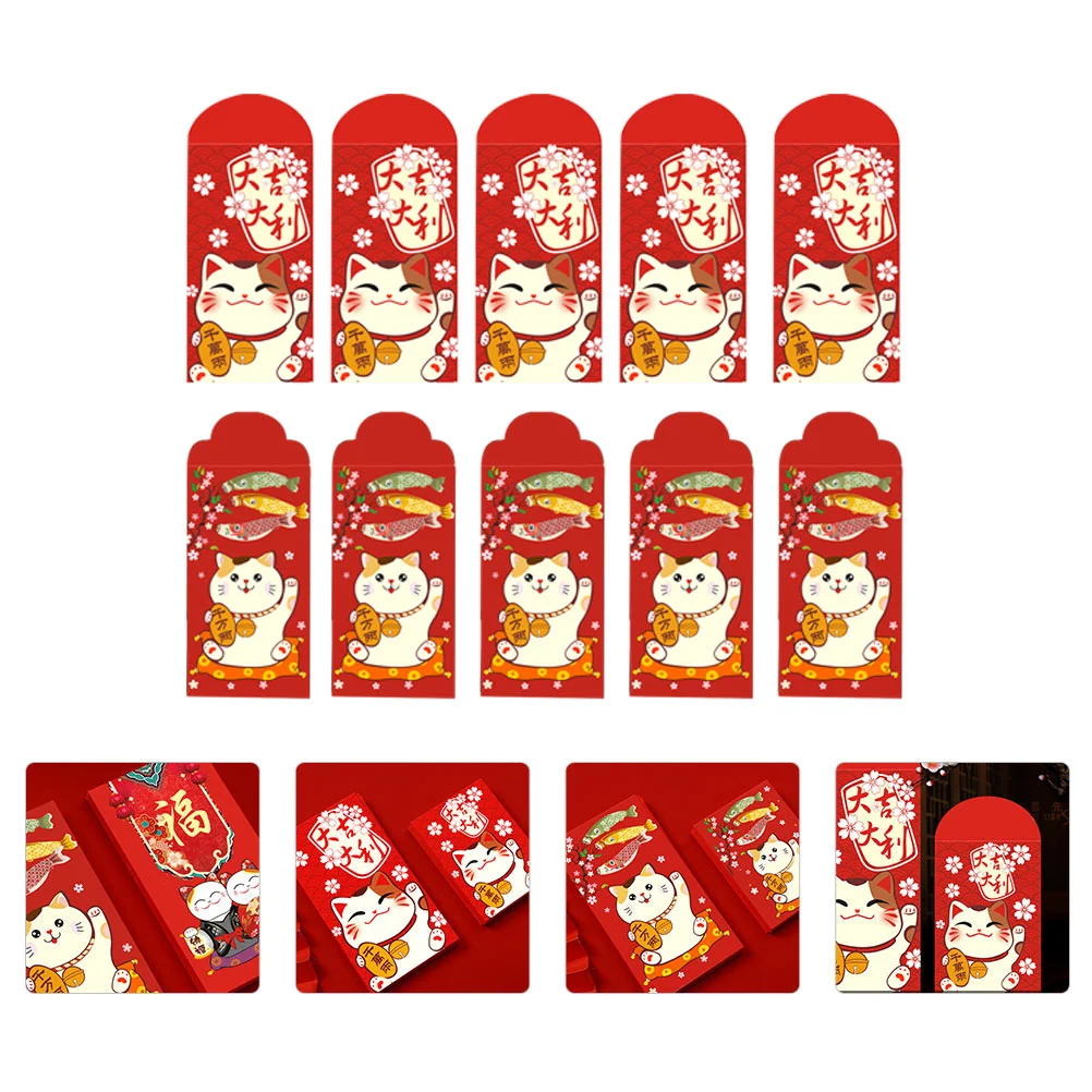 

Chinese New Year Money Envelopes Lucky Cat Pattern Hong Bao Wedding Red Envelopes Lucky Ox Zodiac Hong Bao Packets Chinese