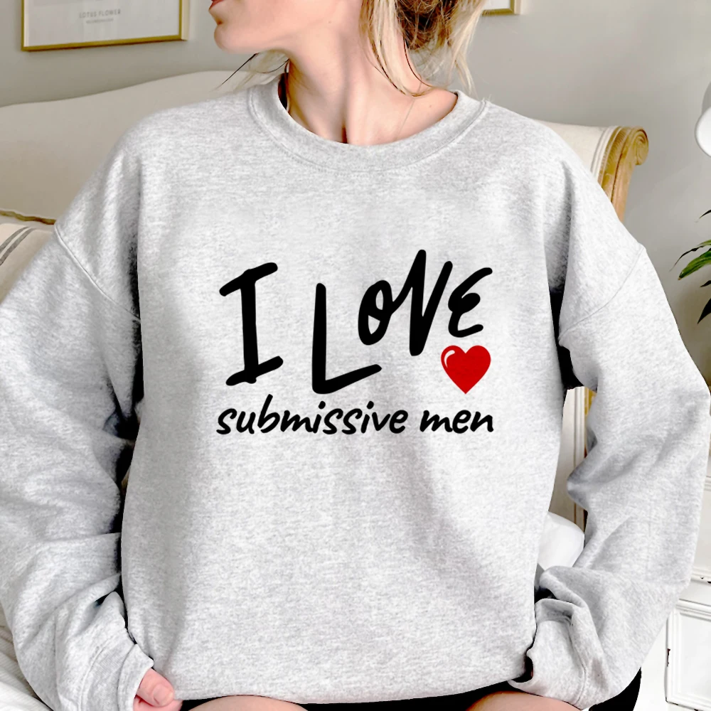 

i Love Submissive Men hoodies women japanese gothic Winter streetwear pulls female gothic sweatshirts