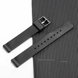 Versatile Waterproof Black Sport Watch Strap - Premium PVC Plastic Watchband (14mm)