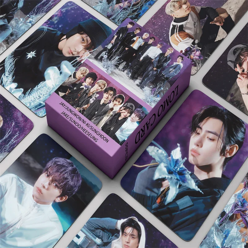 thumbnail image 1 of Treingi 2024 55 piezas de tarjetas Lomo de grupo de chicos ídolos, nuevo álbum, JUNGWON HEESEUNG JAY SUNOO SUNGHOON NI-KI JAKE, tarjeta fotográfica HD, regalo, 1 of 5