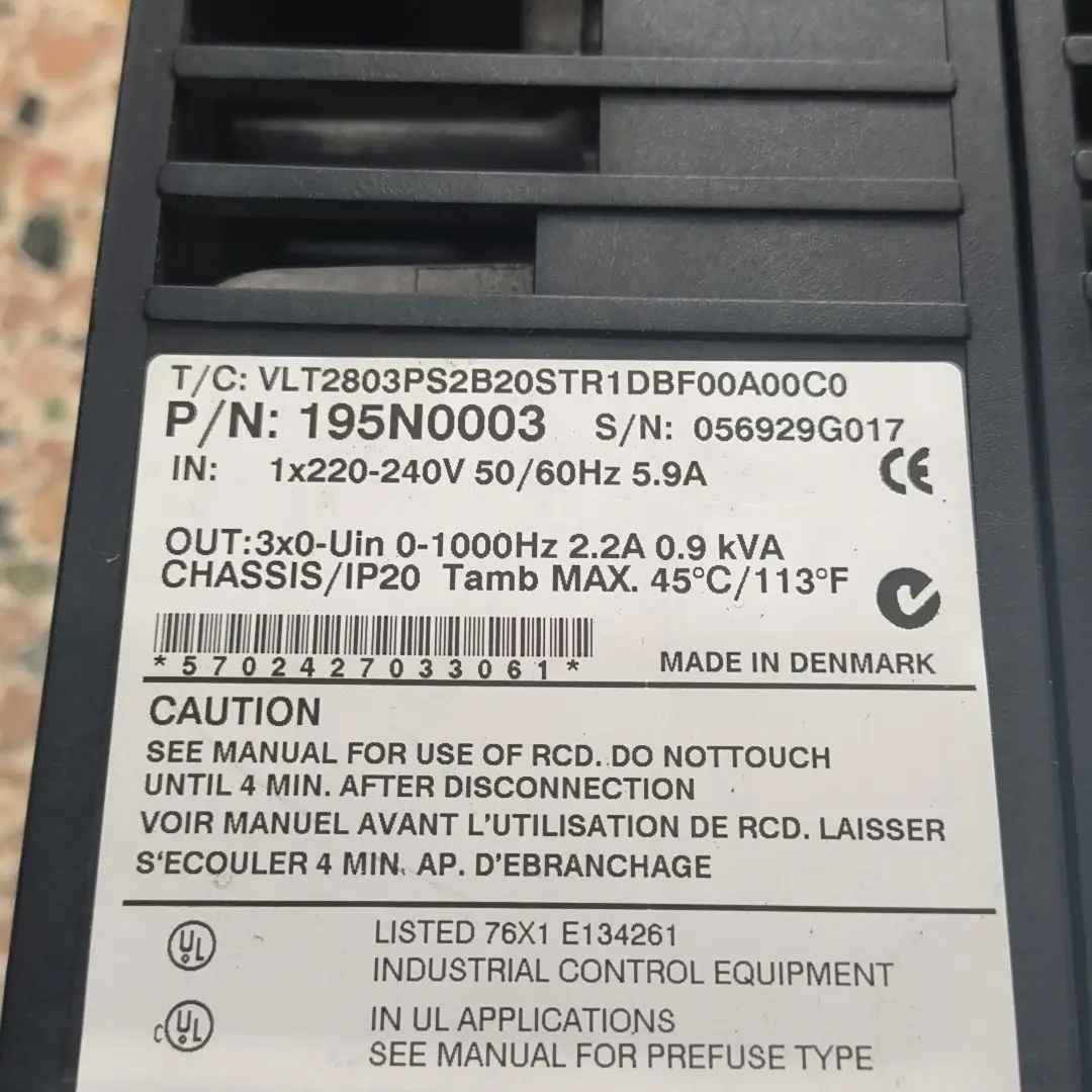 

VLT 2803 PS2B20STR1DBF00A00C0, хорошая работа, гарантия 3 месяца, быстрая доставка