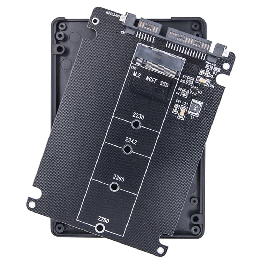 M.2 NGFF SSD To SATA3 External Hard Drive Box Dual-Use M.2 SSD Adapter M.2 NGFF To SATA3.0 Adapter Card for PC