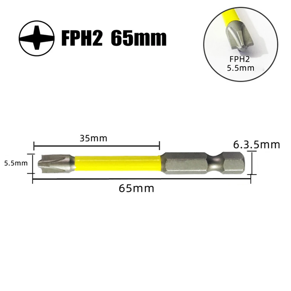 

1pc Or 2pcs Set Screwdriver Bits Alloy Steel Magnetic More Tight Screw Engagement Special Cross Screwdriver Bit