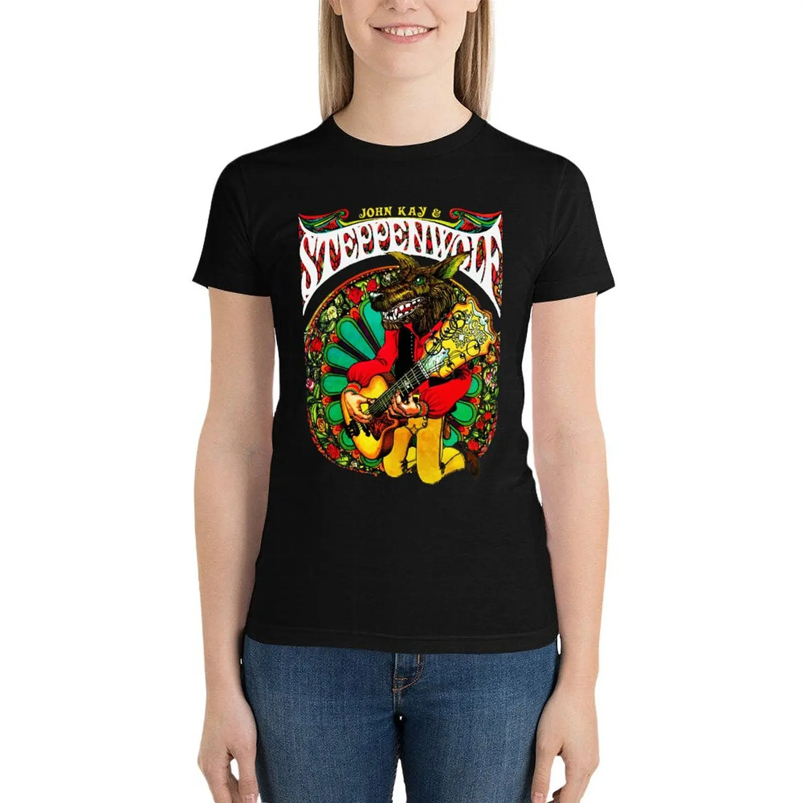 

Steppenwolfs actres band rocks T-Shirt summer tops oversized kawaii clothes Short sleeve tee cute t-shirts for Women