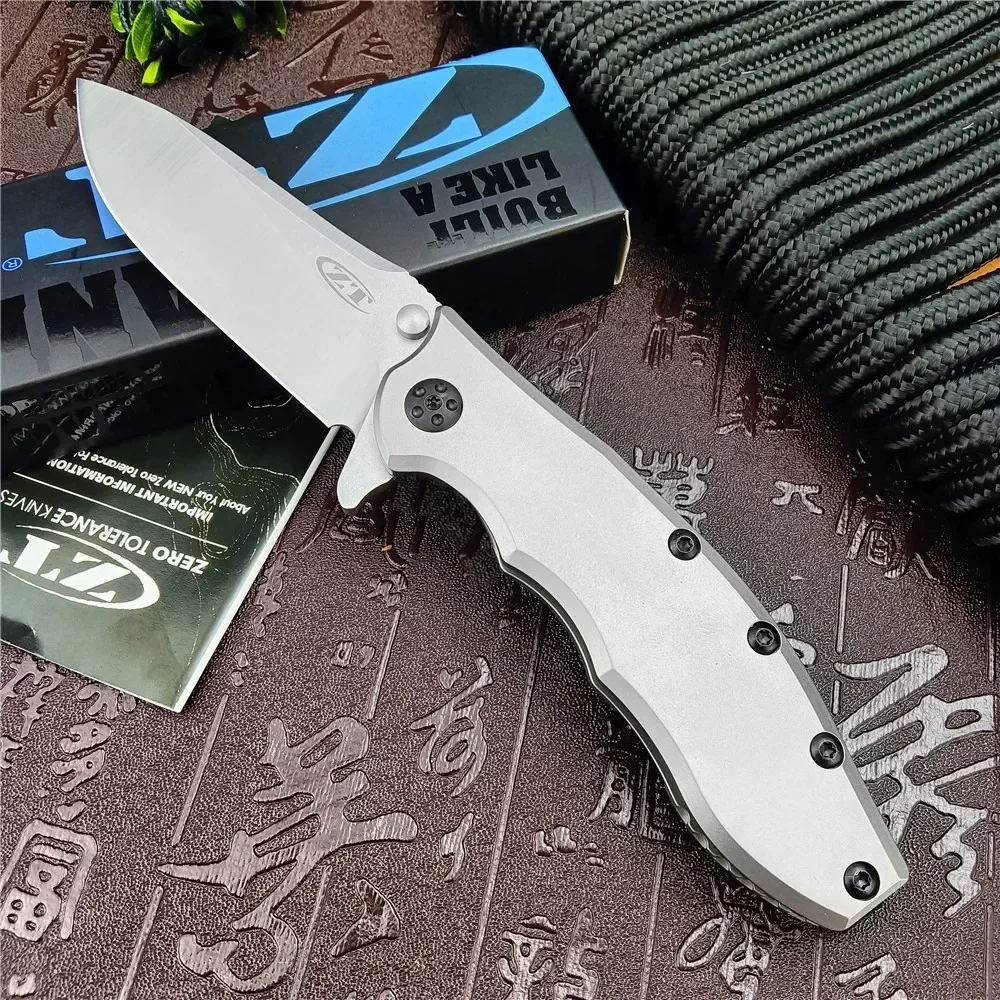 

Карманный складной нож ZT0562 С флиппером и шарикоподшипником, рукоятка из титанового сплава с лезвием D2, тактический инструмент для охоты и повседневного использования