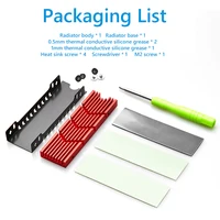 M2 2280 SSD Aluminum Heat Sink M2 2280 Solid State Disk Drive Heat Sink with Silicone Thermal Pad for Desktop PC PS5 Heatsink - Image 5