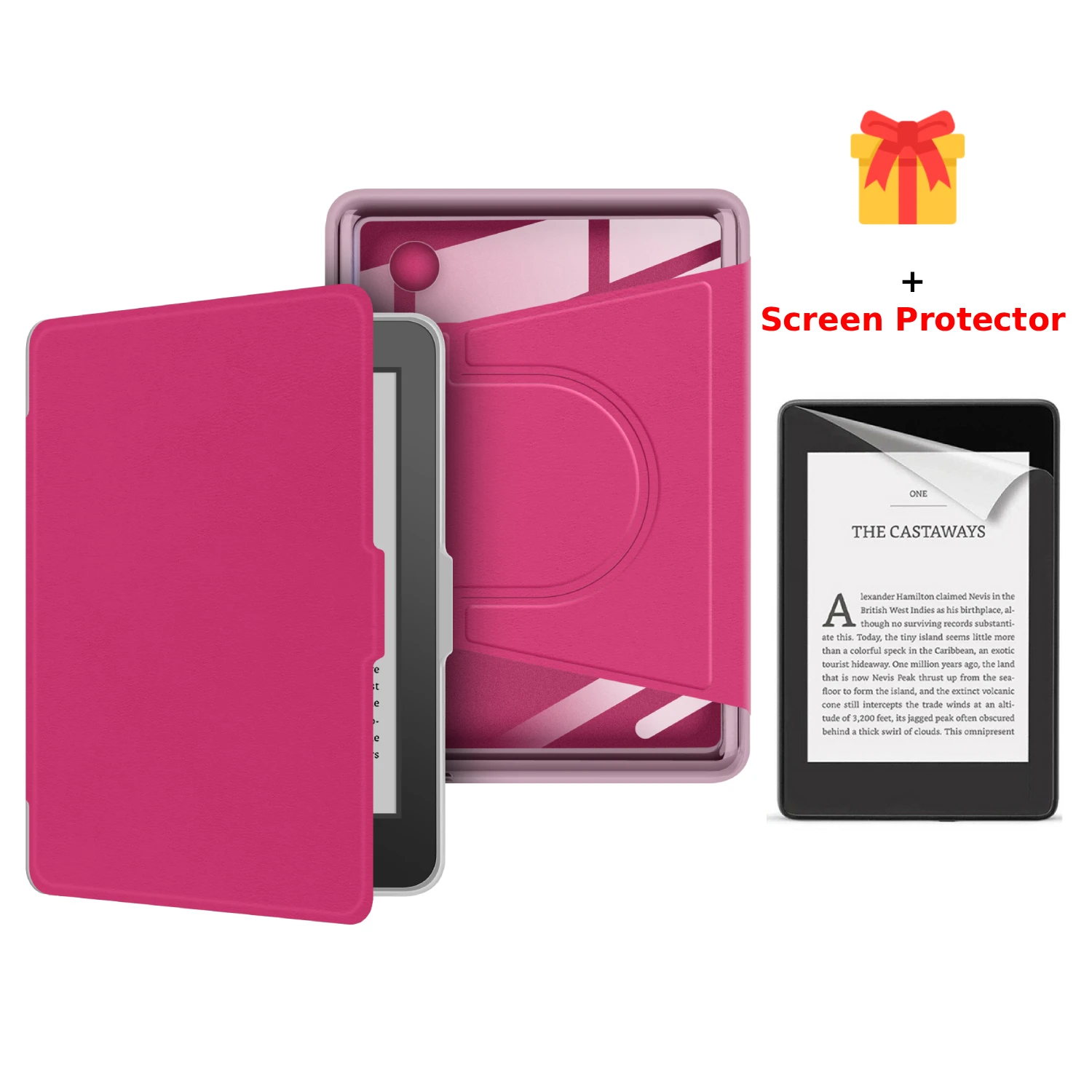 BOZHUORUI Sli Case For 6" Kobo Clara Colour/Clara BW/Clara 2E E-Reader - Lightweight PU Leather