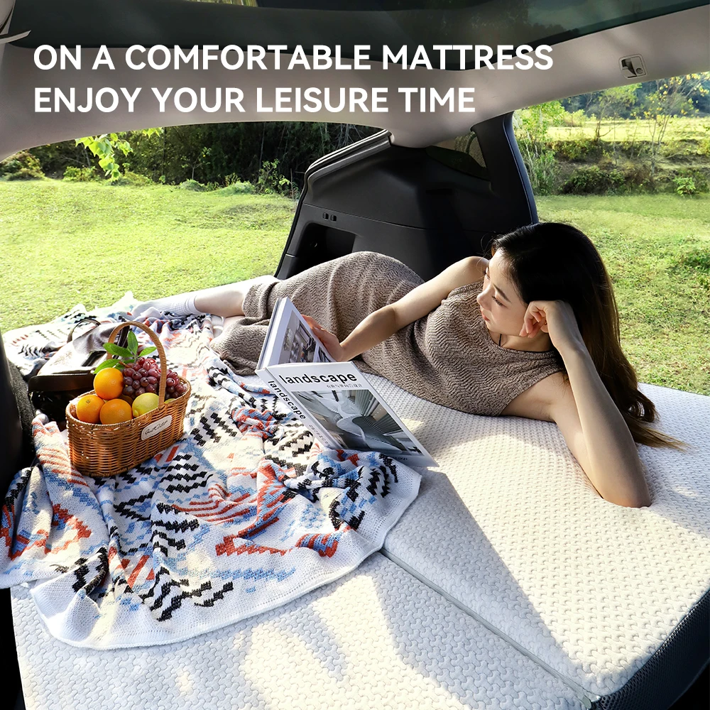Camping Mattress Memory Sponge Mattress Travel Bed Portable In Car Sleeping Outdoor Camping YZ For Tesla Model Y