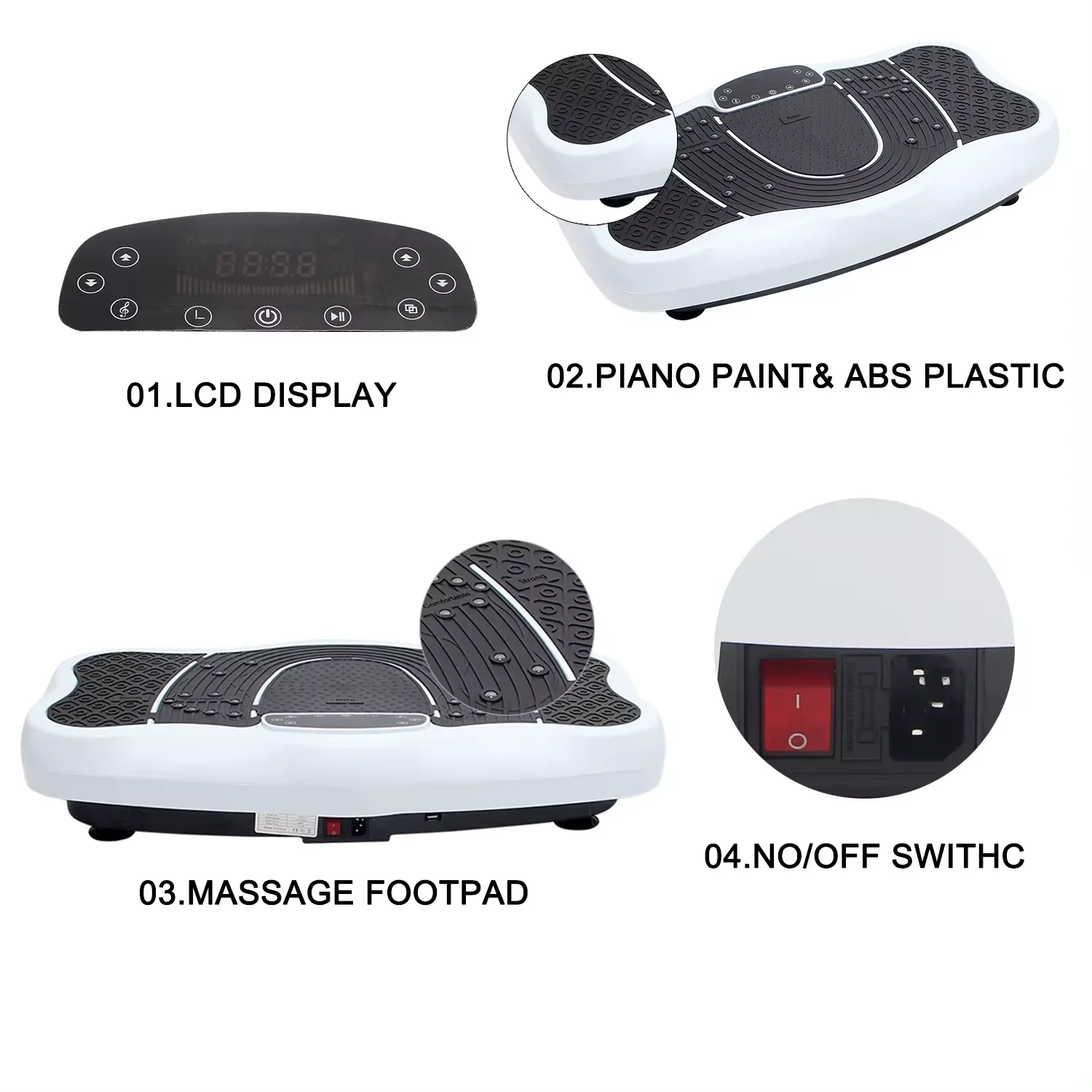 Full-Body Slim Fitness Vibration Plate Machine Crazy Fit Massage