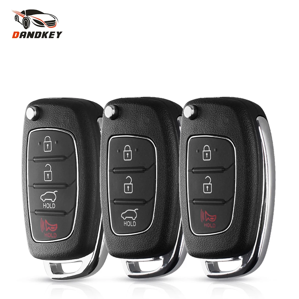 

Dandkey 3/4 Button Car Key Shell HY20 Remote Key Case For Hyundai Solaris ix35 ix45 ELANTRA Santa Fe Verna Fob Right Side Blade