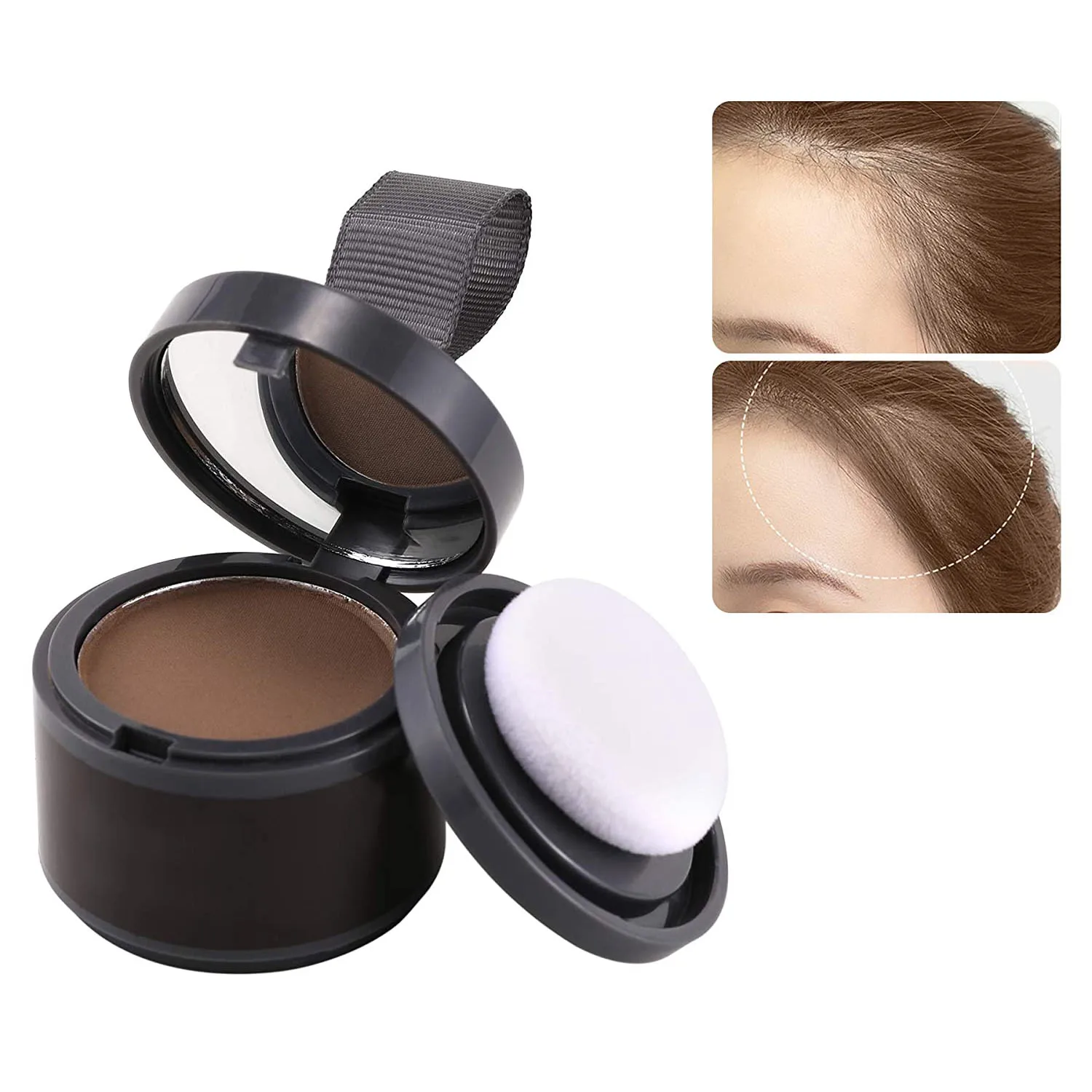 Hairline Powder Hair Root Dye, Instantly Hair Color Shadow Cover Gray Hair Root, Hair Touch-Up, Thin Hair Powder 4g