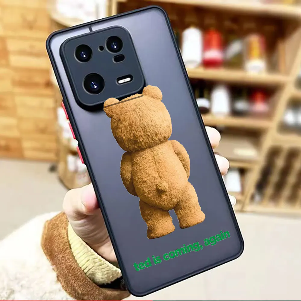 thumbnail image 1 of Funda mate para Xiaomi 13 12 12S 12T 11 11T 10 10T 10S 9 8 5X PRO LITE 5G Funda Coque Capa Shell travieso t-oso de peluche pareja, 1 of 5