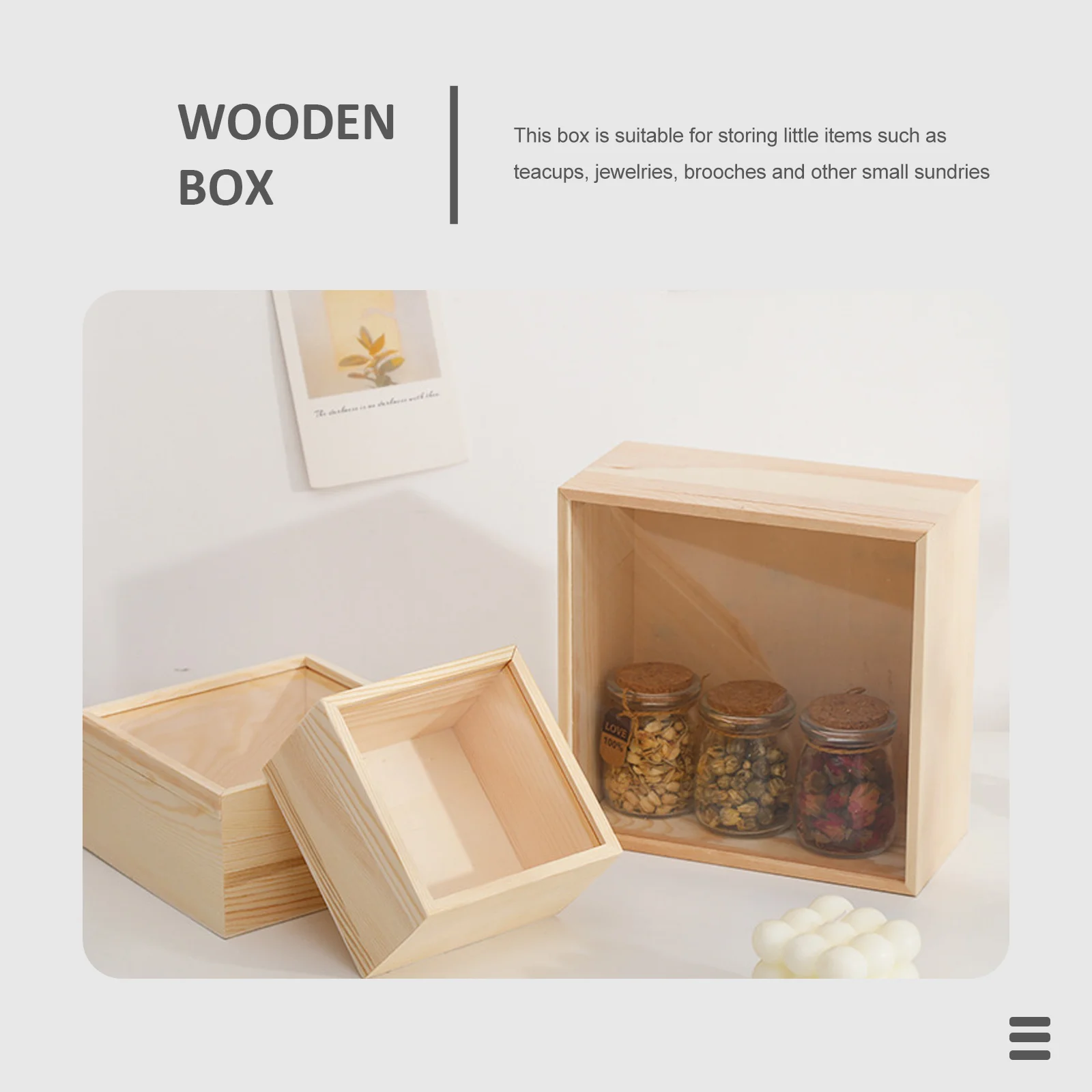 

Wooden Storage Clear Lid Case Container Decorative Wooden Box Wooden Display Box Unfinished Wood Box Wooden Box Wood Storage Box