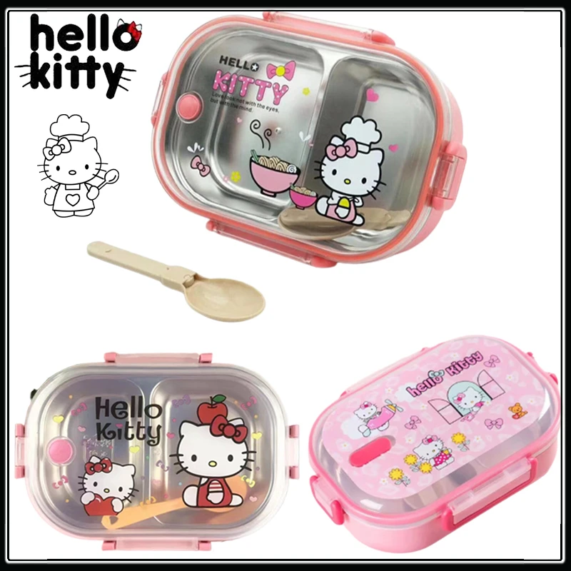 Hello Kitty Lunch Box Kawaii Cute Food Rich Storage Box Fresh-keeping Box  Microwaveable Household Condiment Grain Storage Box - AliExpress