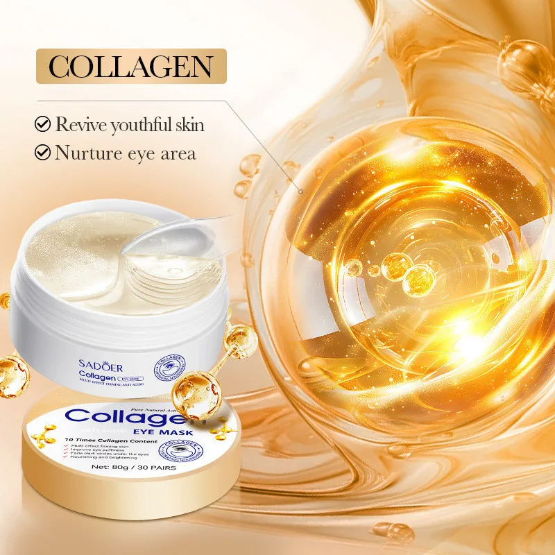 SADOER Collagen Anti-wrinkle and Firming Moisturizing Eye Mask for Reducing Dark Circles 60pcs/30pair