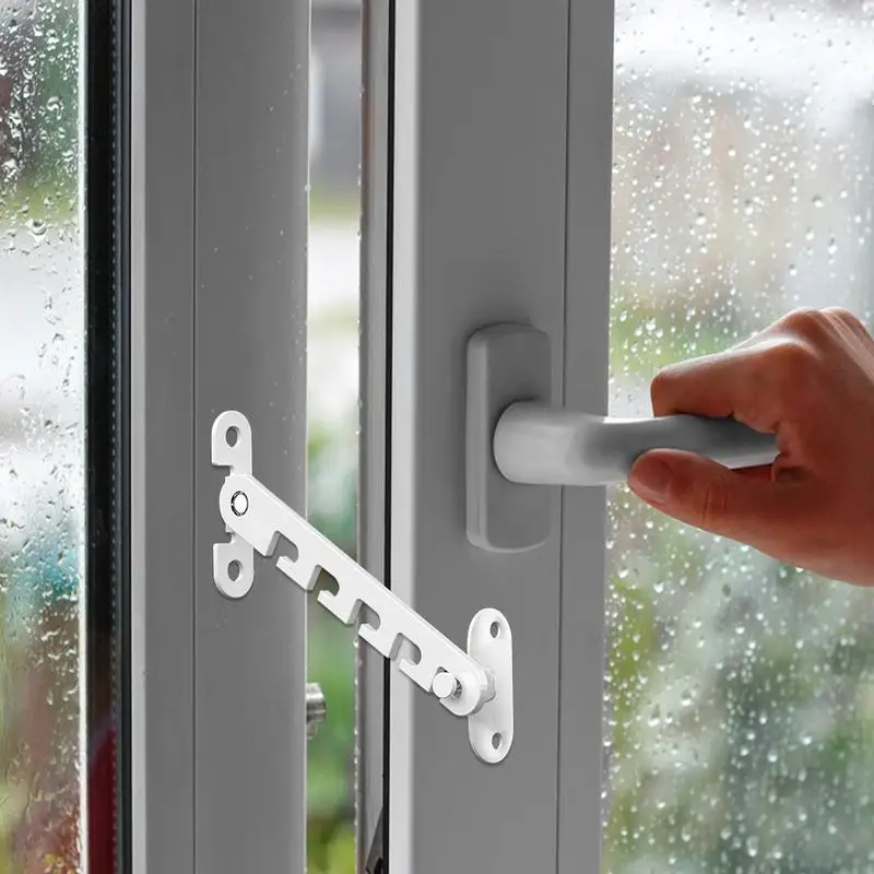 Child Safety Protection Position Stopper Window Limiter Casement Wind Brace Home Security Door Windows Sash Lock