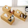 Bamboo Wood Tissue Box Holder Toothpick Box Living Room Coffee Table Restaurant Storage Accessories Rectangular Storage Box 4