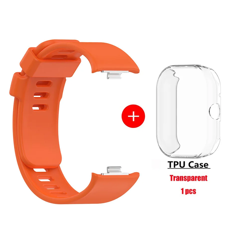 Silicone Strap and Protective Case for Smartwatch with Screen Protector