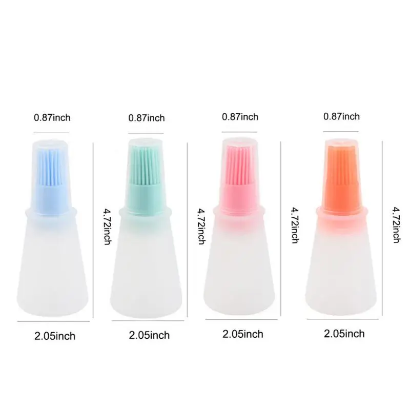 Silicone Oiler Brush Seasoning Sauce Brush Scale oil Bottle BBQ Kitchenware Gadgets Grilling Frying Tool 4Pc
