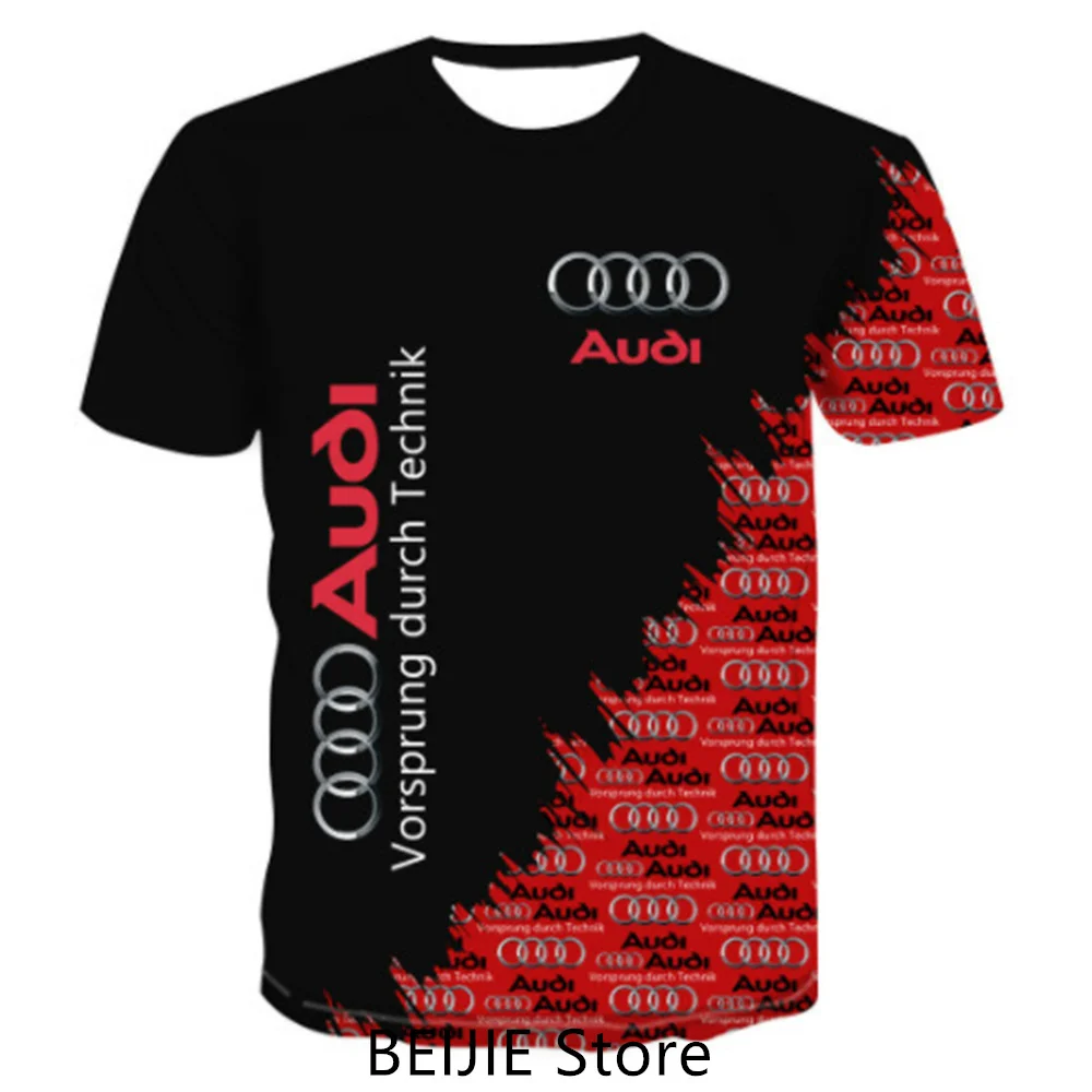 

Audi Tshirt Men 2024 Fashion Boys T-Shirt - Black Men's Women's Breathable Short Sleeve Breathable Top
