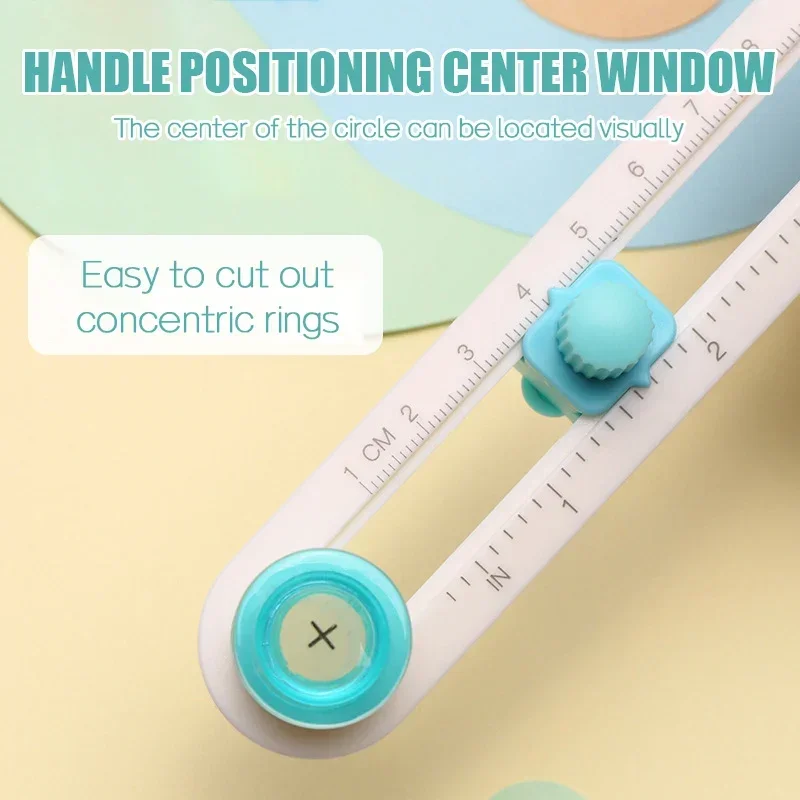 Round Cutting Knife DIY Compass Circle Cutter 360 Adjustable Scrapbooking Cutters Circular Paper Scrapbooking Cards Cutters paper cutter