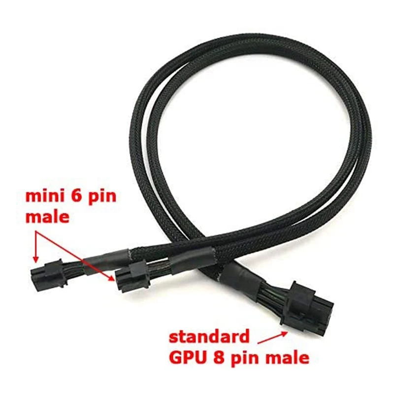 Mini Duplo Pinos para Pinos Pci Express Placa de Vídeo Adaptador de Alimentação Cabo Sleeved para Mac Pro Torre Power Mac g5 15 Polegadas - Imagem 3