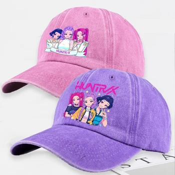 KPop Demon Hunters Retro Washed Baseball Caps 1